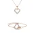 Locked Heart Necklace Sets – Roségoud en kristal