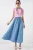 High Waist A-Lijn Denim Maxi Rok