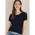 Cecil Dames Basic Shirt met ronde hals in Blauw