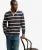 Athletic Stripe Rugby Top Relaxed Pasvorm Blauw