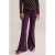 WE Fashion flared broek – aubergine