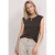 Street One Dames Shirt met afhangende schouders en uitsnijding in Bruin