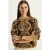 Oversized Luipaardprint Gebreide Trui