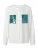 heine Blouse  ecru / cyaan blauw
