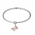 Orphelia Dames 925 Sterling Zilveren Armband – Zilver/Roze ZA-7397