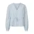 PIECES gestreepte blouse met strass-steentjes – lichtblauw