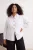 Trendyol Curve Dames Wit Gestreept Lang Getailleerd Grote maten Overhemden
