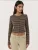 Hiccup Gebreid vest  bruin / rosé / wit