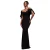 Off-Shoulder Velours Jurk met Strik voor Dames Goddiva Scuba
