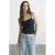 MANGO TEEN cropped top donkerblauw ajour