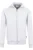 HAKRO 606 Sweatjacket wit, Effen