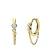 Lucardi Oorbellen  goud / wit
