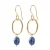A Beautiful Story oorbellen Graceful Lapis Lazuli goudkleurig