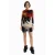 Desigual korte jurk met print – zwart/oranje