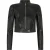 Fitted Biker Jacket With Lace Inserts