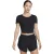 Nike Dri-FIT slim fit cropped T-shirt voor dames (Zwart)