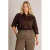 Yest Curve blouse Plus Size – bruin