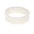 Manchet armband 3 rijen Zoetwater Pearl White 925