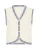 b.young Gebreide bodywarmer ‘BYMIKALA’  crème / blauw
