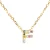 Luxenter Sterling Zilver 925 collier met Veelkleurige Zirkonia afgewerkt in 18K geel goud – Alfabet