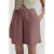 QS linnen regular waist casual short paars