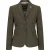 Dames olijfgroene tweedblazer met visgraatmotief