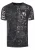 Henley T-shirt met knoopstreep en prints aan de voorkant