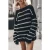 Mikuta The Black Striped Mohair Knitted Sweater Black