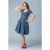 Topvintage exclusive ~ Darcy swing dress in middenblauw