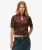 Top van Jacquard met Mandarijnkraag Black