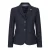 Marineblauwe, getailleerde tweed formele blazer voor dames