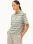 ARMEDANGELS Shirt ‘STRIPE’  lichtbruin / groen / wit