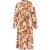 River Woods Dress Frownced Neckline Ls Brown