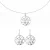 Orphelia ‘Amabella’ Dames 925 Sterling Zilveren Set: Ketting-Hanger + Oorbellen – Zilver SET-7098