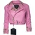 Philipp Plein, Roze Disney cropped leren biker