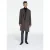 The Kooples Manteau Long Croise Motif Chevrons Brown