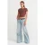 Dames Cropped Slim-fit Rondhals T-shirt