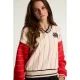LOOXS 10sixteen rechtvallende gestreepte sweater met backprint – ecru
