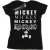 Disney Dames/Dames Mickey Mouse Zittend Katoenen T-Shirt (Zwart)