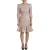 Dolce & Gabbana Roze Jacquard 3/4 Mouw Sheath Midi Damesjurk