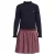Like Flo plissé midi jurk met glitters – marineblauw/paars