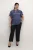 Blouse met korte mouwen Regular fit Blue Indigo