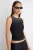TRENDYOLMİLLA Dames Zwart Effen Mouwloos Getailleerd Blouses