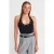Korte Halterribbelblouse met Steendetail
