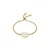 Luxenter armband in wit parelmoer afgewerkt in 18K geel goud – Alfabet