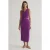 TRENDYOLMİLLA Dames Paars Effen Midi Mouwloos Casual Recht Jurken