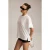 T-shirt met ronde hals en split, relaxed fit