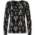 Smashed Lemon Zwart en wit getailleerde top met ornamentaal print in travelkwaliteit |