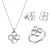 Orphelia ‘Aida’ Dames 925 Sterling Zilver Set: Ketting + Oorbellen + Ring – Zilver SET-7472