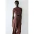 Mango jumpsuit met ceintuur – roodbruin